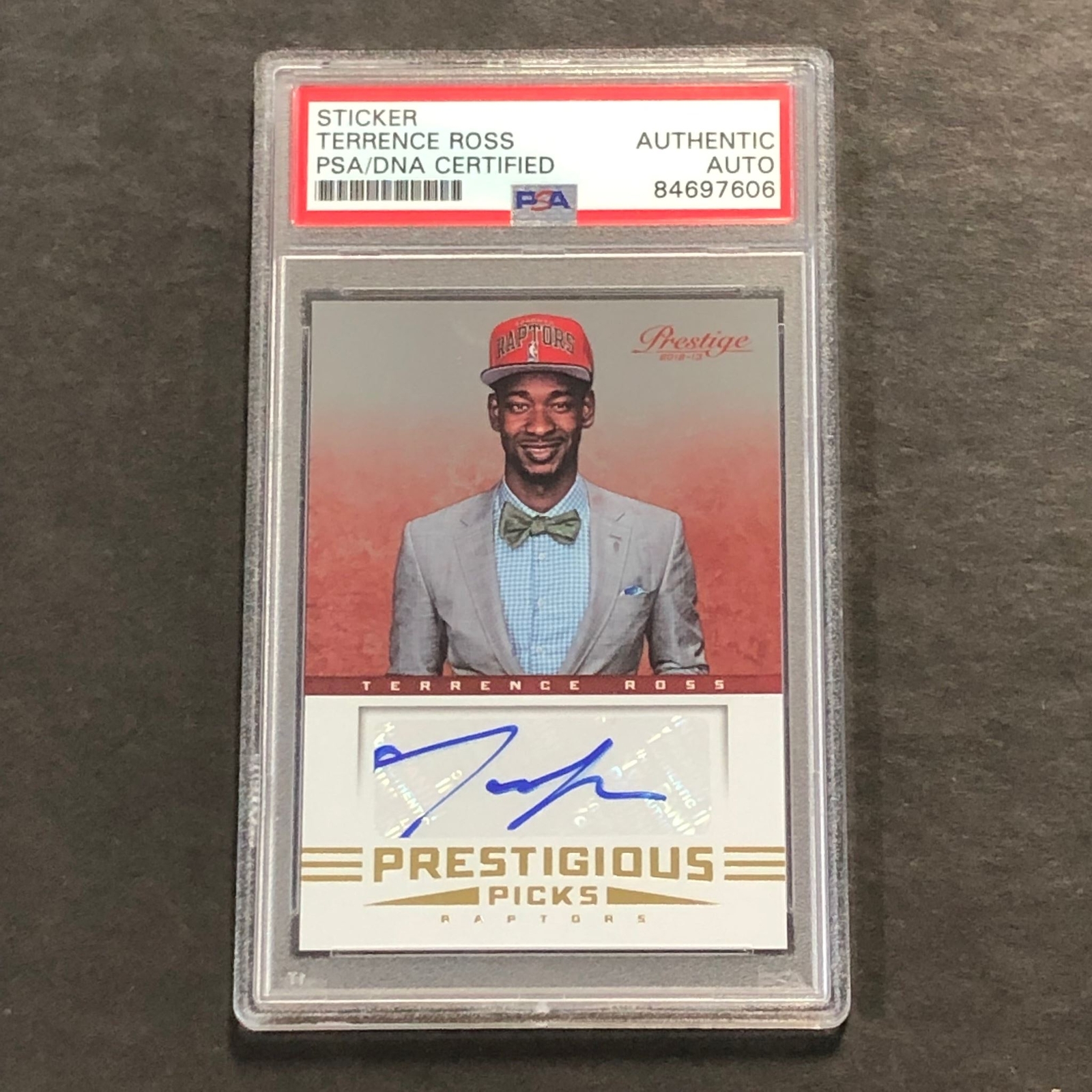 2012-13 Panini Prestige #52 Terrence Ross Signed Card AUTO PSA/DNA Slabbed Rapto
