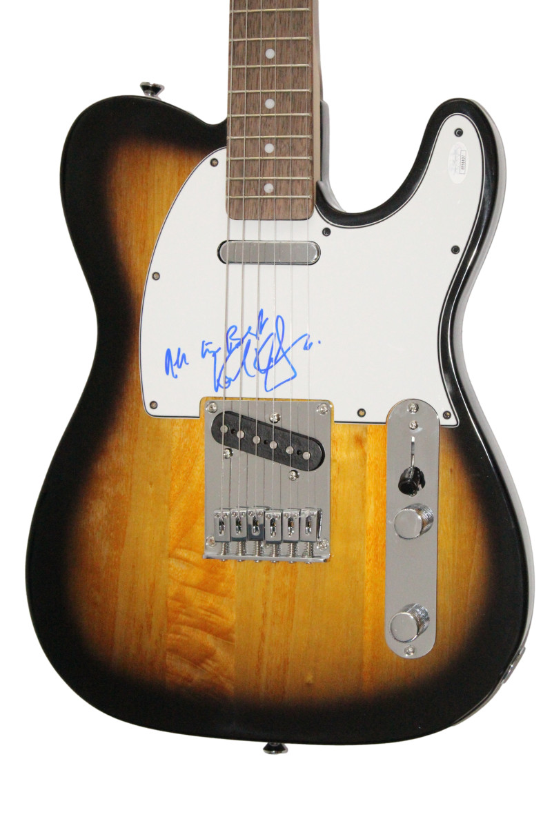 Karl Wallinger Signed Autograph Fender Electric Guitar - World Party w/ JSA COA
