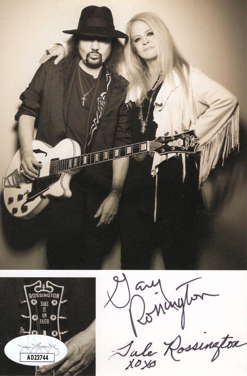 Gary Rossington & Dale Signed Autograph 4x6 Photo - Lynyrd Skynyrd JSA COA
