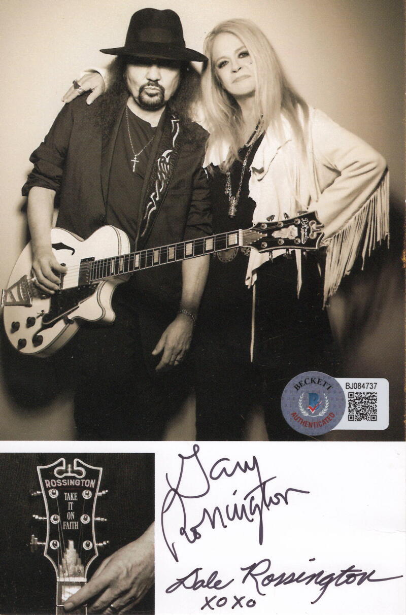Gary Rossington & Dale Signed Autograph 4x6 Photo - Lynyrd Skynyrd Beckett COA
