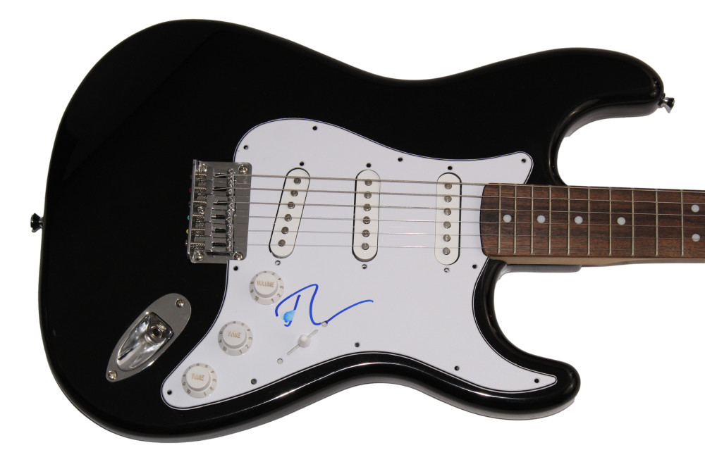 TOBEY MAGUIRE SIGNED AUTOGRAPH BLACK FENDER ELECTRIC GUITAR - SPIDER-MAN JSA COA
