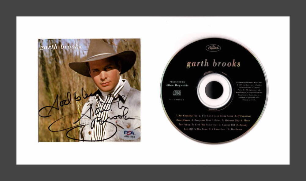 Garth Brooks Signed Autograph Framed CD Display - Rare Ready to Hang! PSA COA
