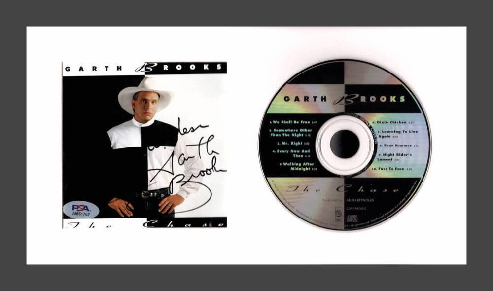 Garth Brooks Signed Autograph The Chase Framed CD Display Ready to Hang! PSA COA
