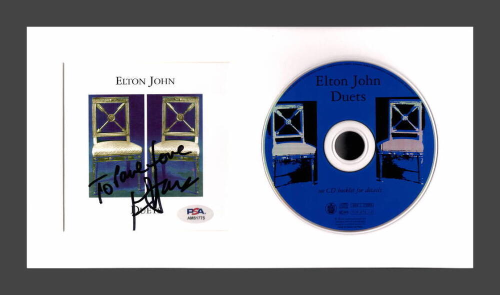 Elton John Signed Autograph Duets Framed CD Display - Ready to Hang! PSA COA
