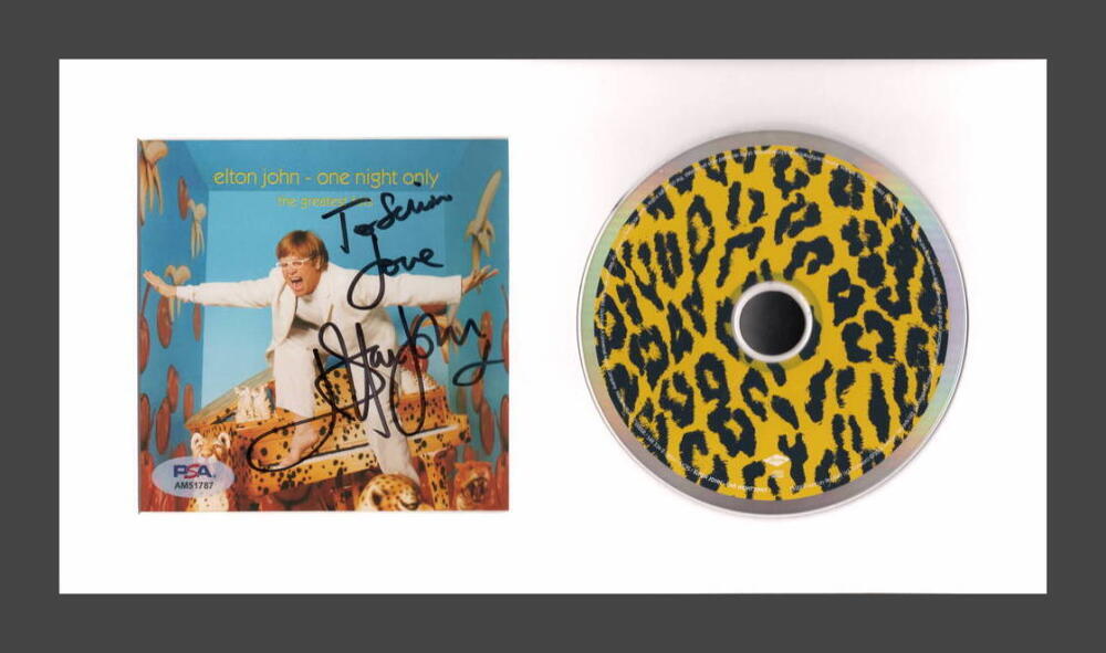 Elton John Signed Autograph One Night Only Greatest Hits Framed CD Display PSA
