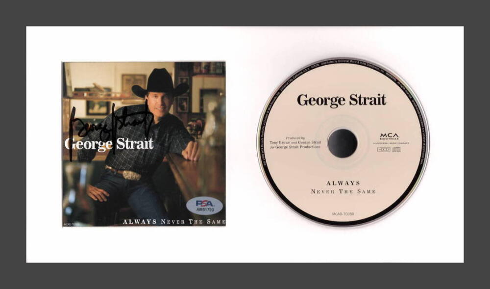 George Strait Signed Autograph Always Never The Same Framed CD Display - PSA COA
