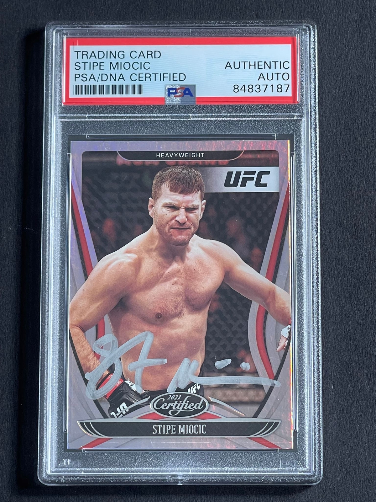 2021 Panini Chronicles Certified #126 Stipe Miocic Signed Card PSA Slabbed UFC
