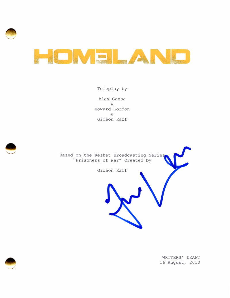 Damian Lewis Signed Autograph Homeland Full Pilot Script - Band of Brothers Stud
