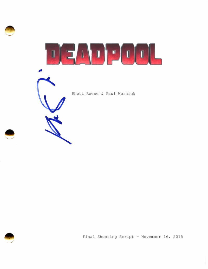 Karan Soni Signed Autograph Deadpool Full Movie Script - Dopinder Ryan Reynolds
