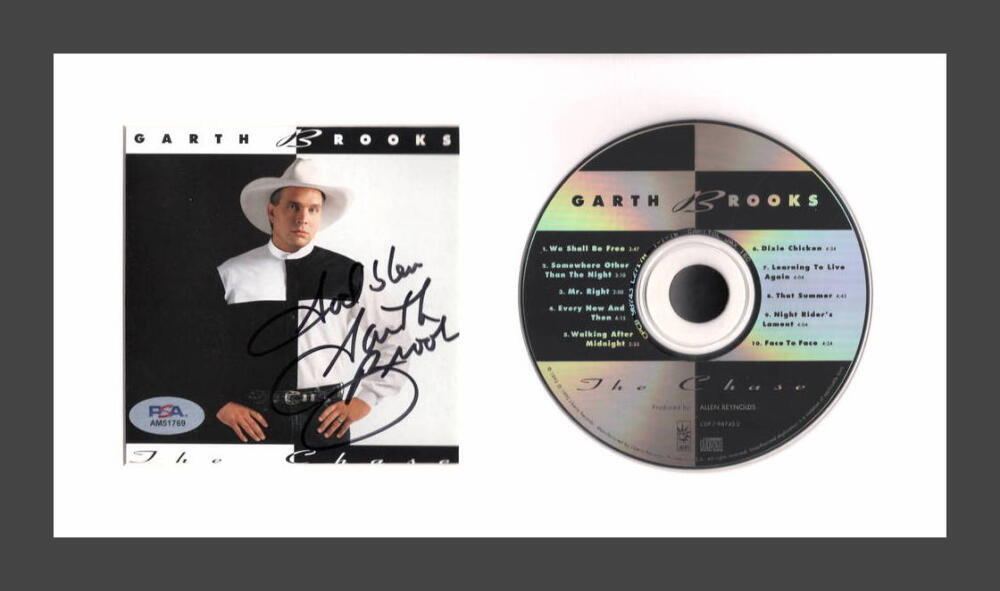 Garth Brooks Signed Autograph The Chase Framed CD Display Country Music PSA COA
