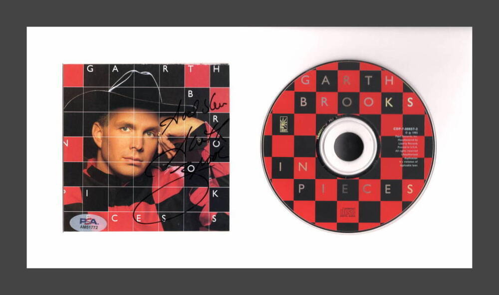 Garth Brooks Signed Autograph In Pieces Framed CD Display Country Music PSA COA

