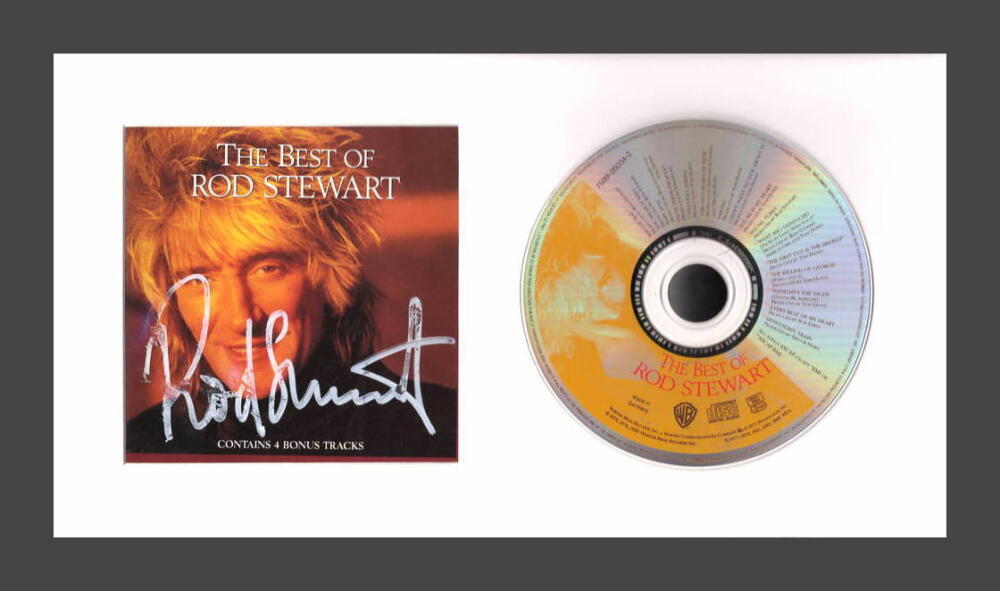 ROD STEWART SIGNED AUTOGRAPH THE BEST OF FRAMED CD DISPLAY – READY TO HANG! JSA COLLECTIBLE MEMORABILIA