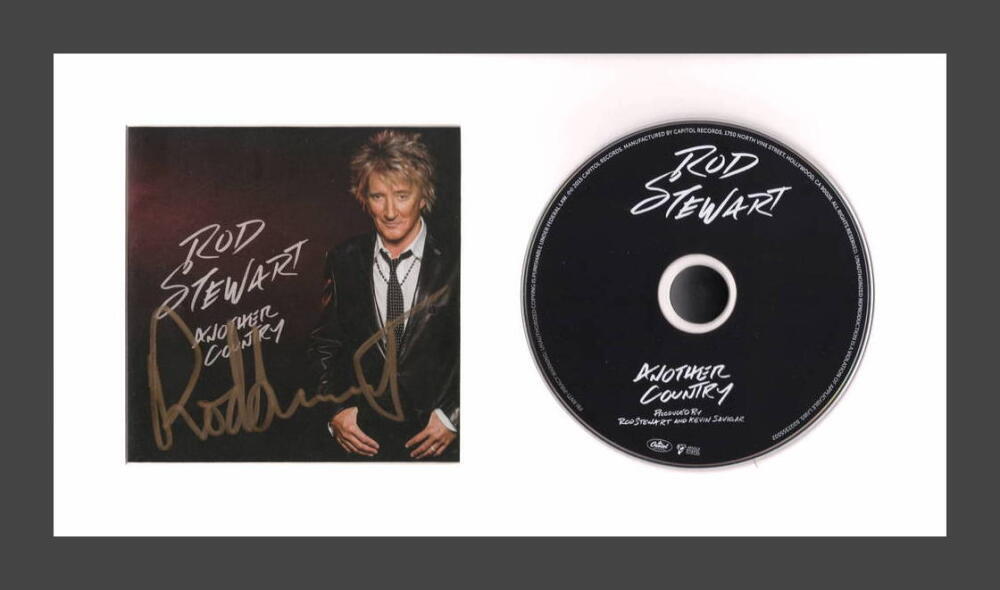 Rod Stewart Signed Autograph Another Country Framed CD Display w/ JSA COA
