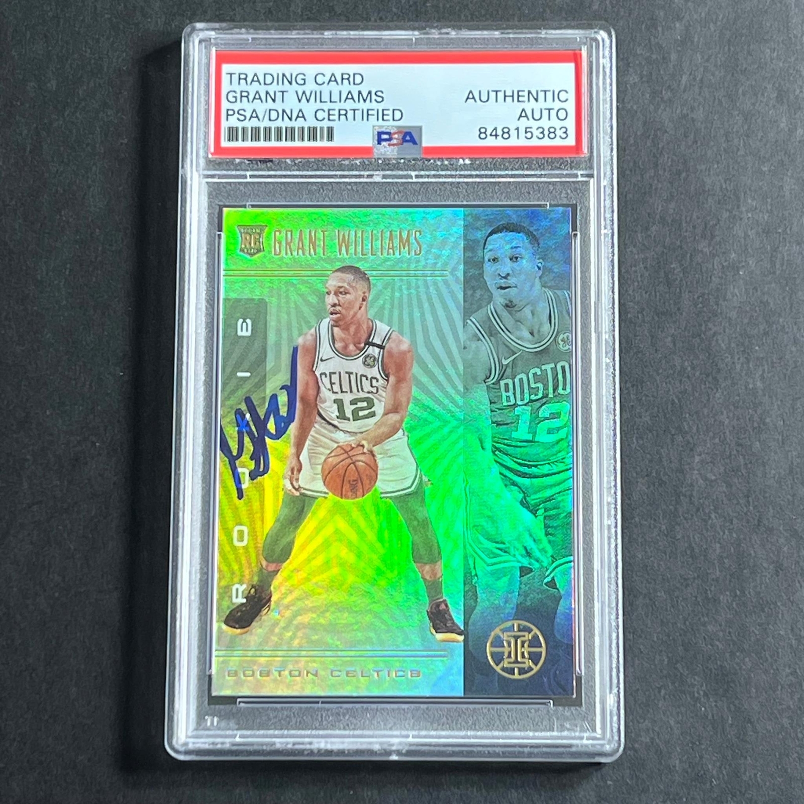 2019-20 Panini Illusions #159 Grant Williams Signed Card PSA/DNA Slabbed RC Celt
