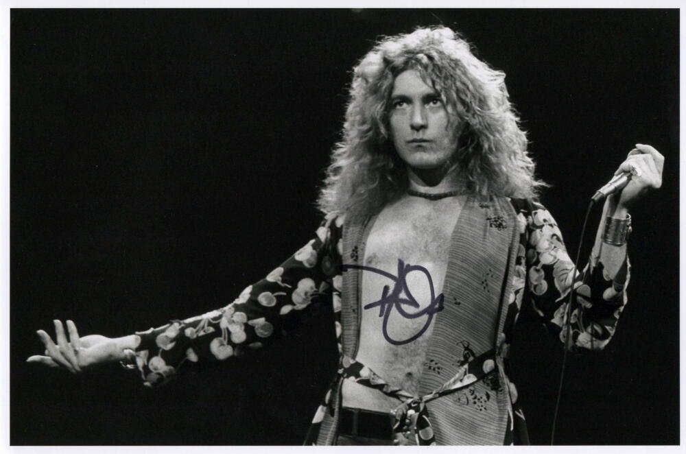 Robert Plant Led Zeppelin Signed Autograph 8x12 Photo - Rock Icon w/ JSA COA
