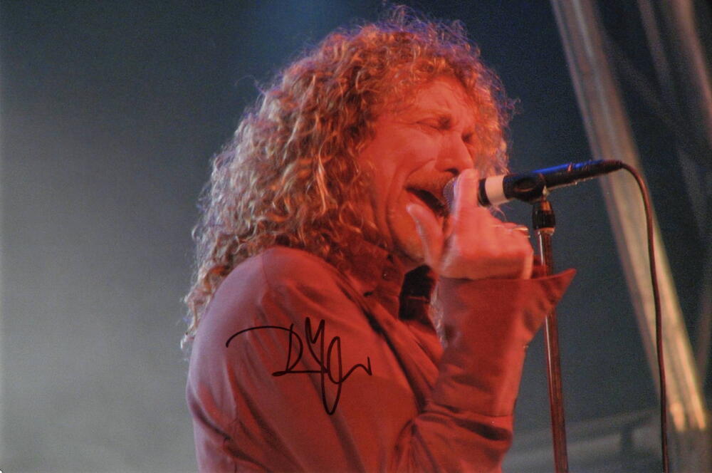 Robert Plant Led Zeppelin Signed Autograph 8x12 Photo - Rock Legend w/ JSA COA
