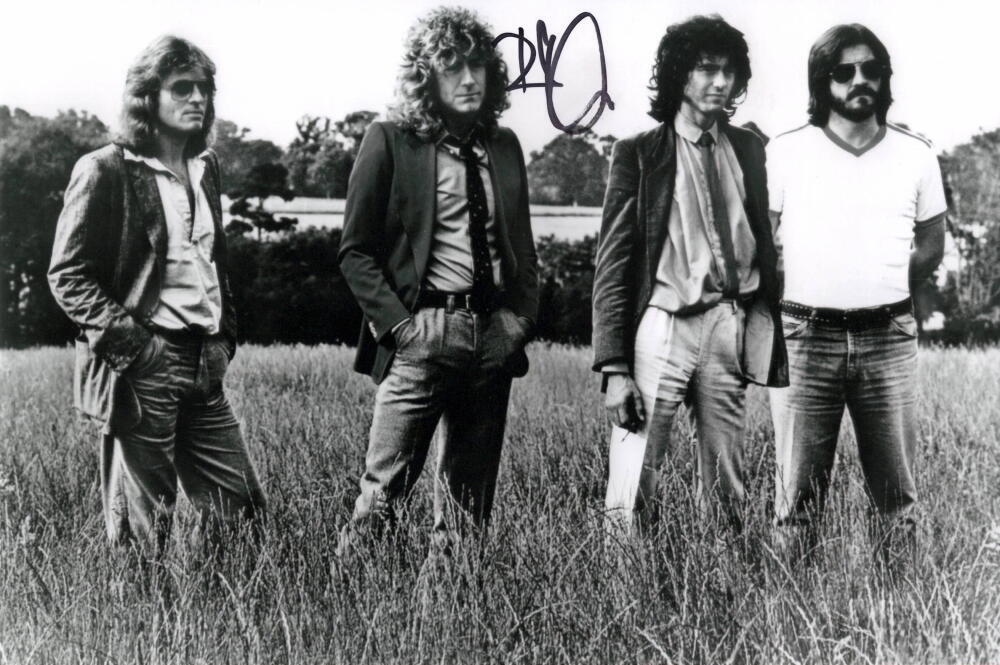 Robert Plant Signed Autograph 8x12 Photo - Young Led Zeppelin Band w/ JSA COA
