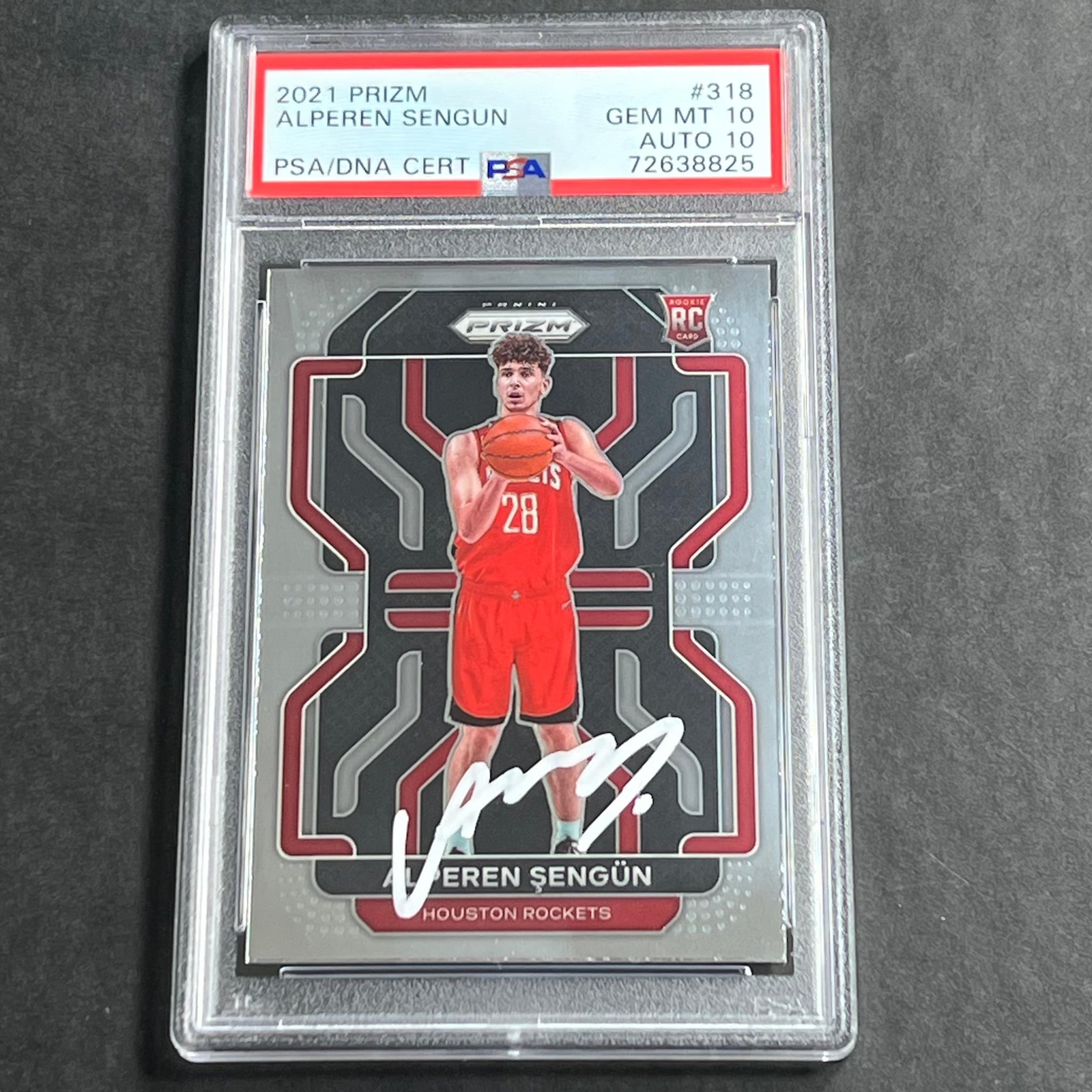 2021-22 Panini Prizm #318 Alperen Sengun Auto 10 Card 10 PSA Slabbed RC
