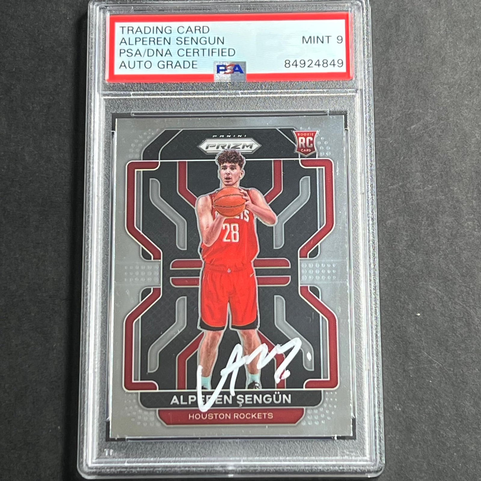 2021-22 Panini Prizm #318 Alperen Sengun Auto Grade 9 PSA Slabbed RC Rockets
