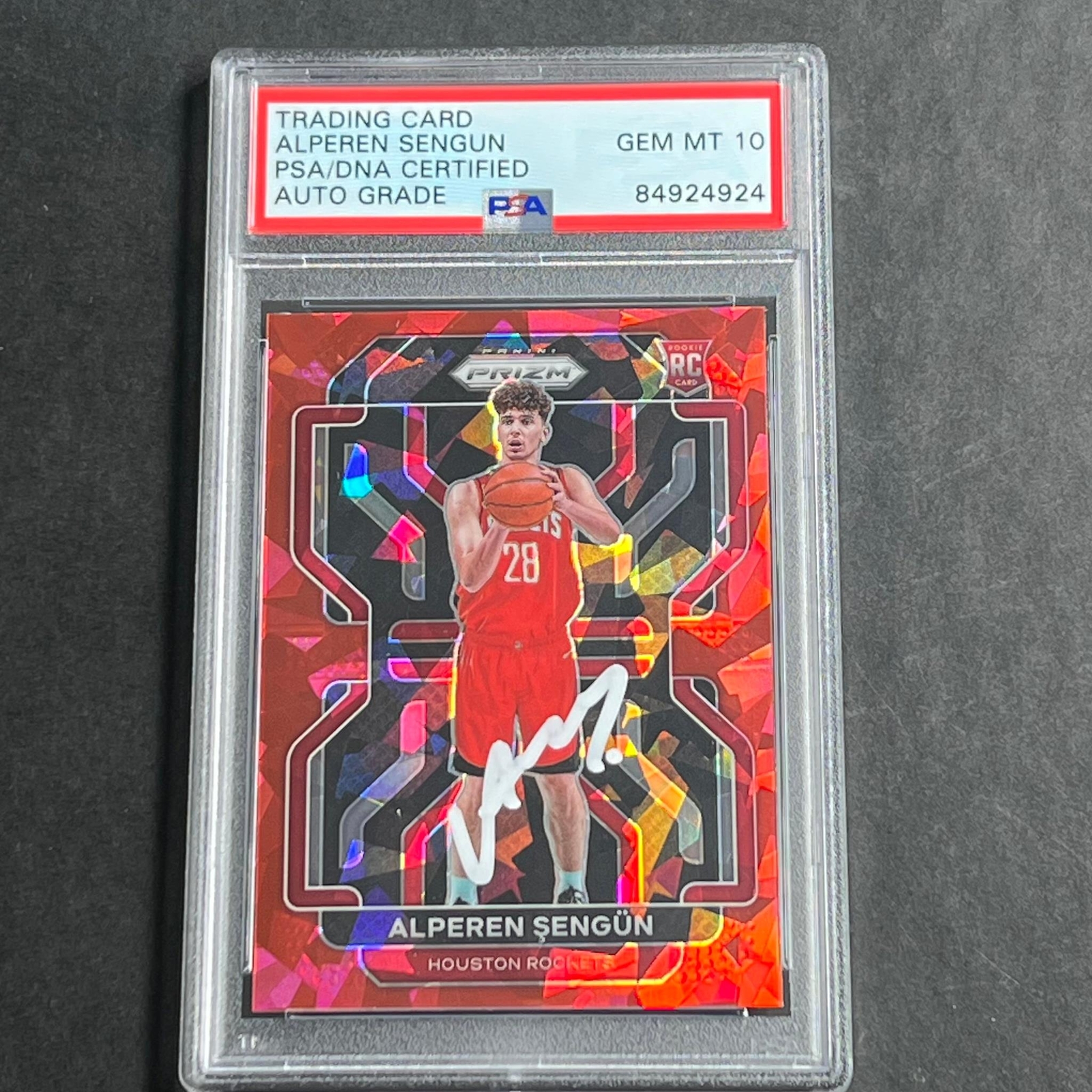 2021-22 Panini Prizm Red Ice #318 Alperen Sengun Auto Grade 10 PSA Slabbed RC Ro
