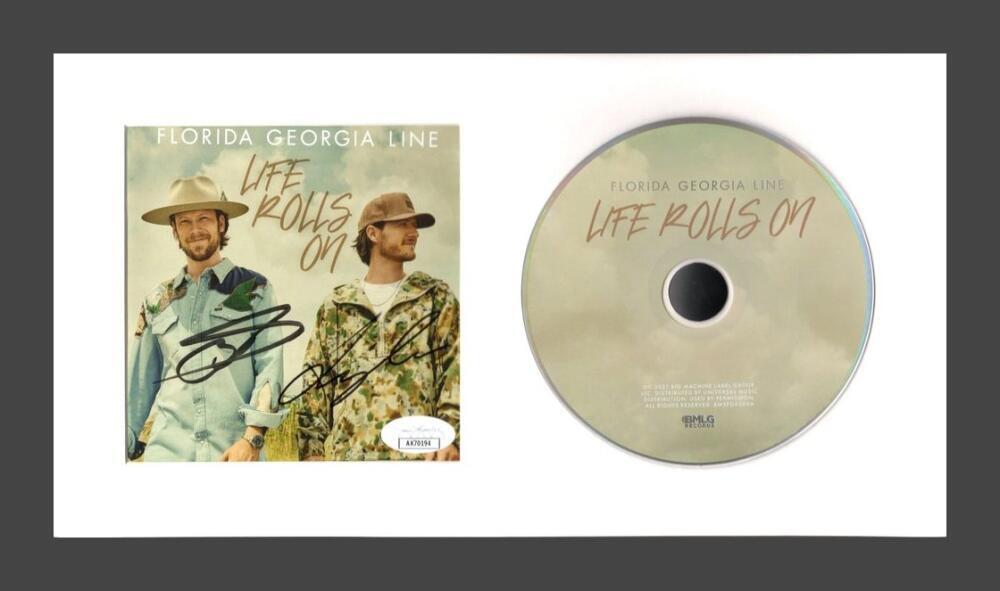Florida Georgia Line Signed Autograph Framed CD Display Life Rolls On w/ JSA COA
