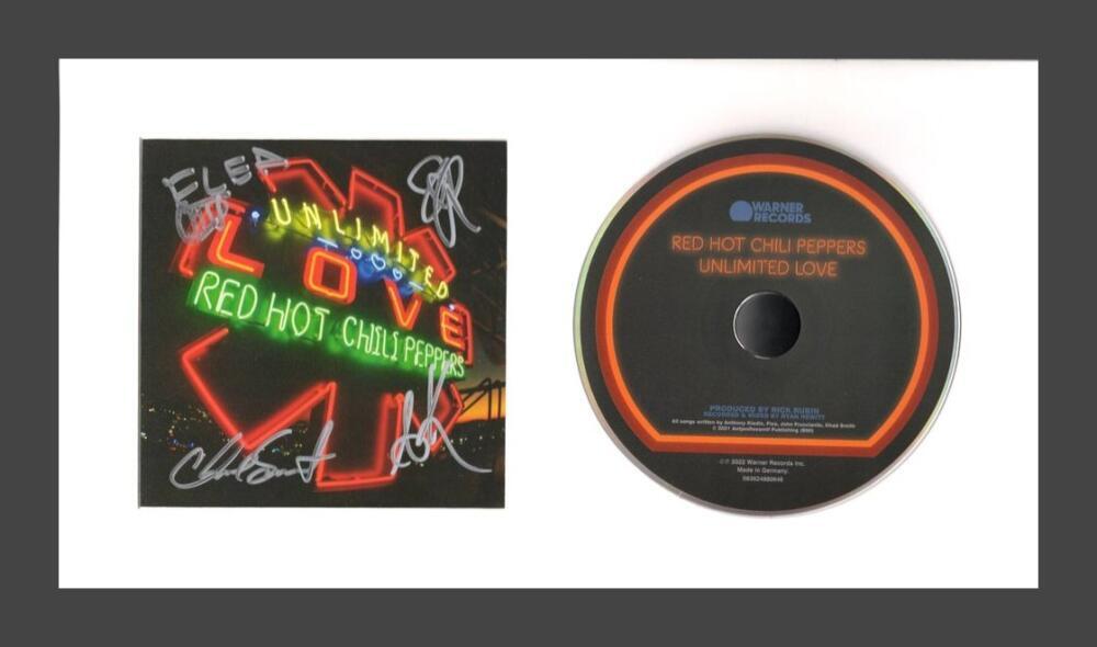 Red Hot Chili Peppers Band Signed Autograph Framed CD Unlimited Love w/ PSA COA
