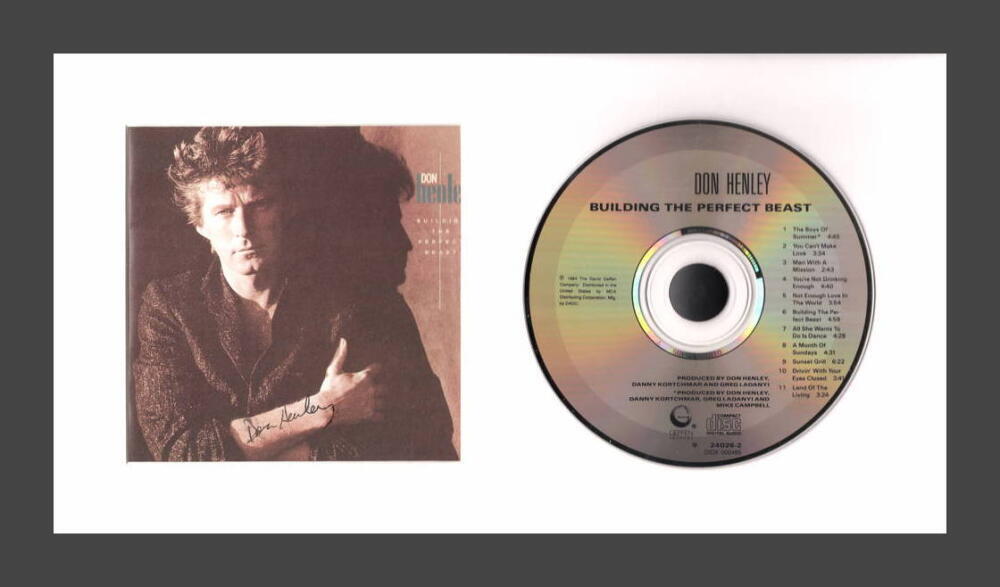 Don Henley Eagles Signed Autograph Building the Perfect Beast Framed CD JSA COA

