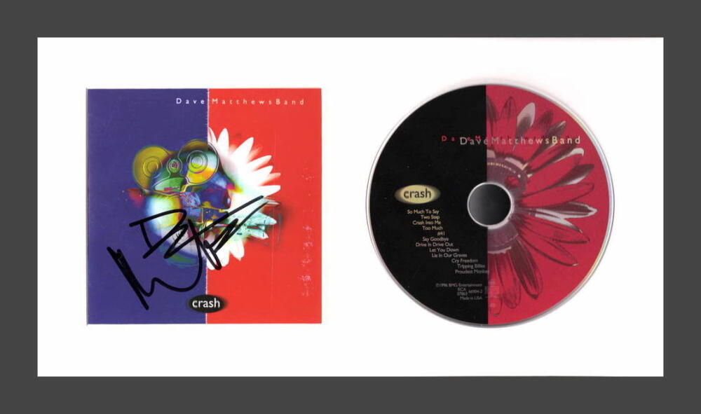 Dave Matthews Signed Autograph Crash Framed CD Display - Band w/ JSA COA
