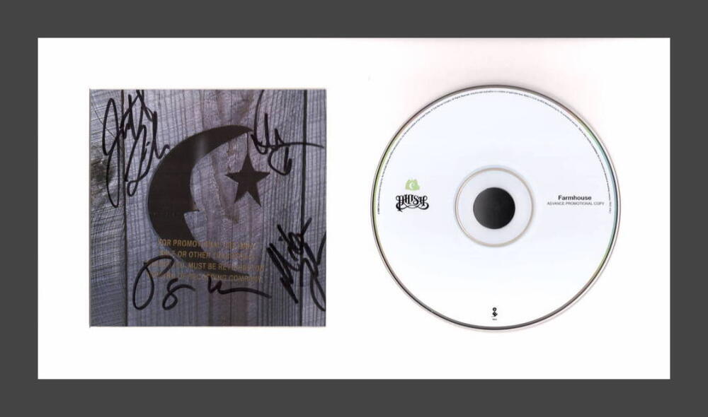 Phish Full Band Signed Autograph Farmhouse Framed CD Display Ready to Hang! JSA
