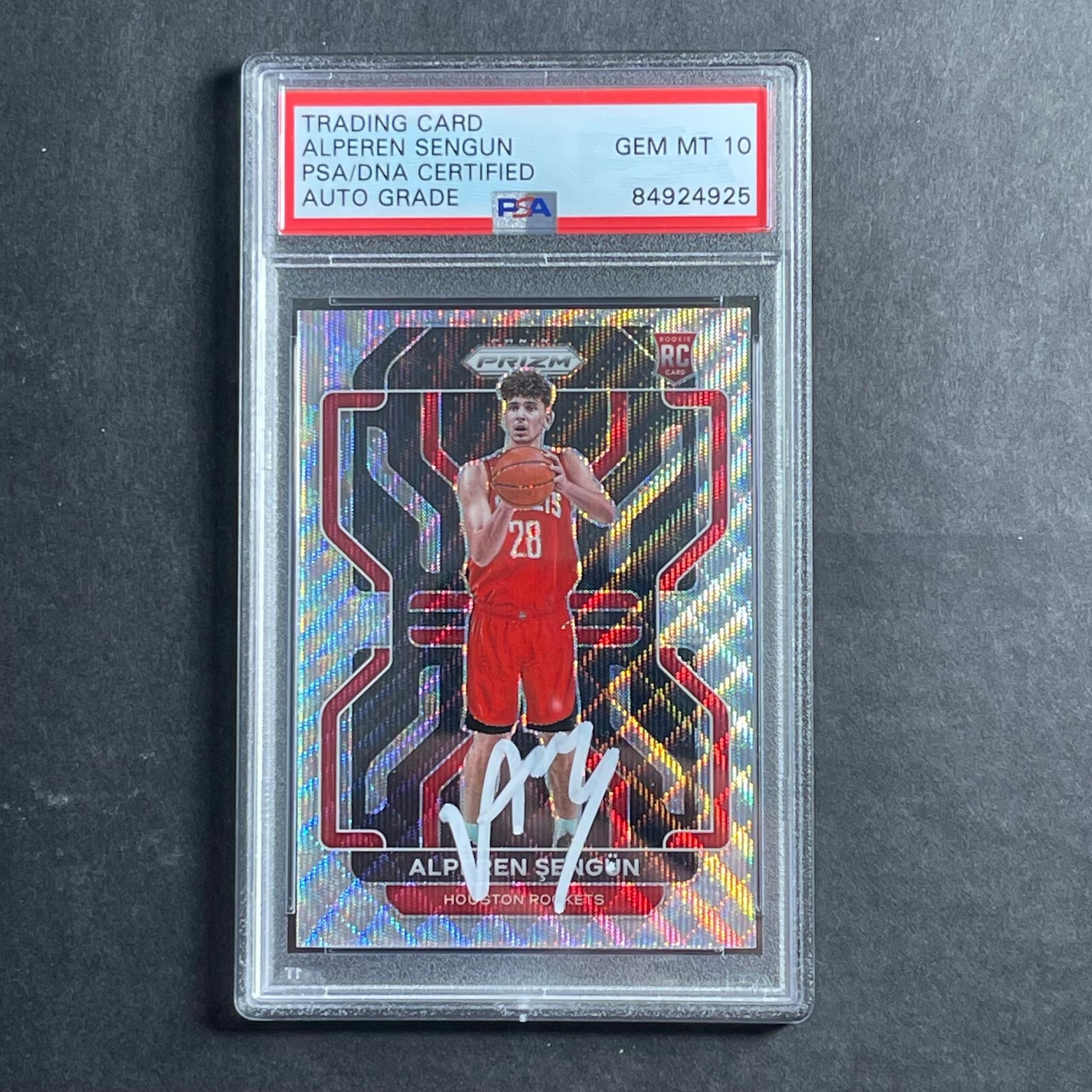 2021-22 Panini Prizm Silver Wave #318 Alperen Sengun Auto Grade 10 PSA Slabbed R
