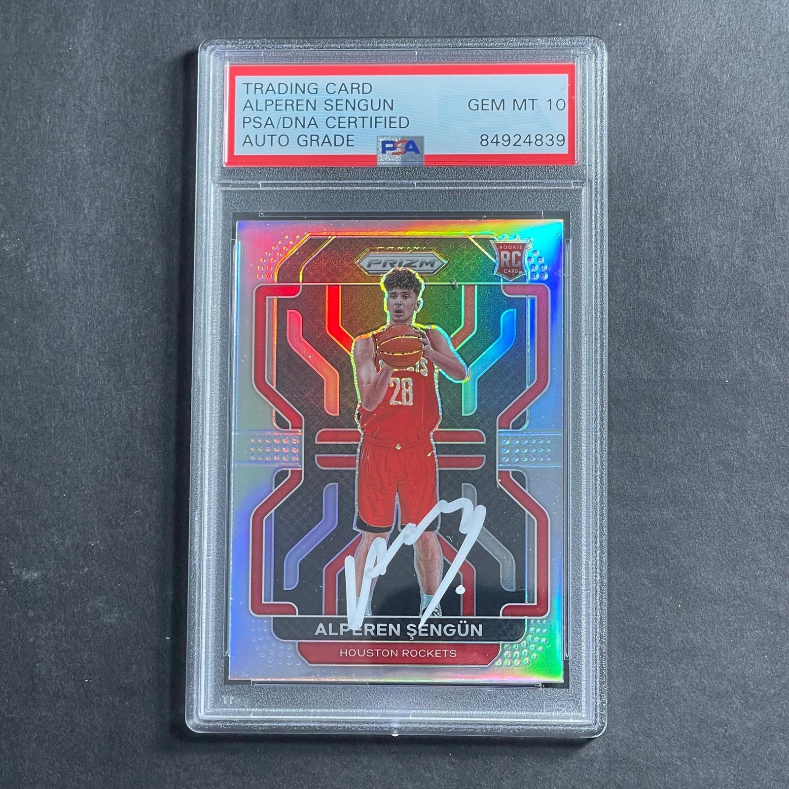 2021-22 Panini Silver Prizm #318 Alperen Sengun Auto 10 PSA Slabbed RC Rockets
