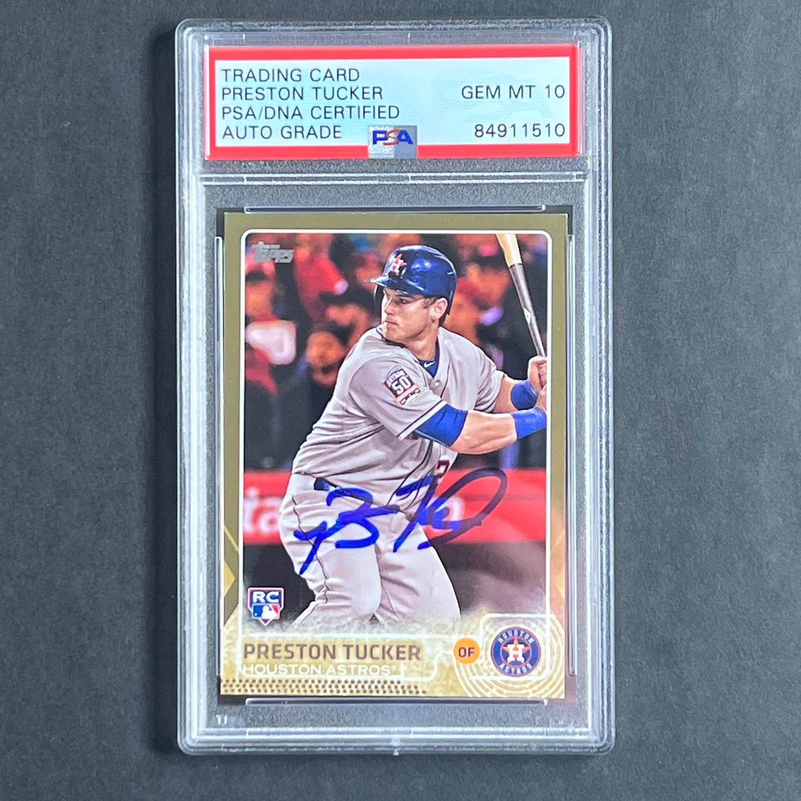 2014 Topps Update Series #US124 Preston Tucker Signed Card PSA AUTO 10 Slabbed
