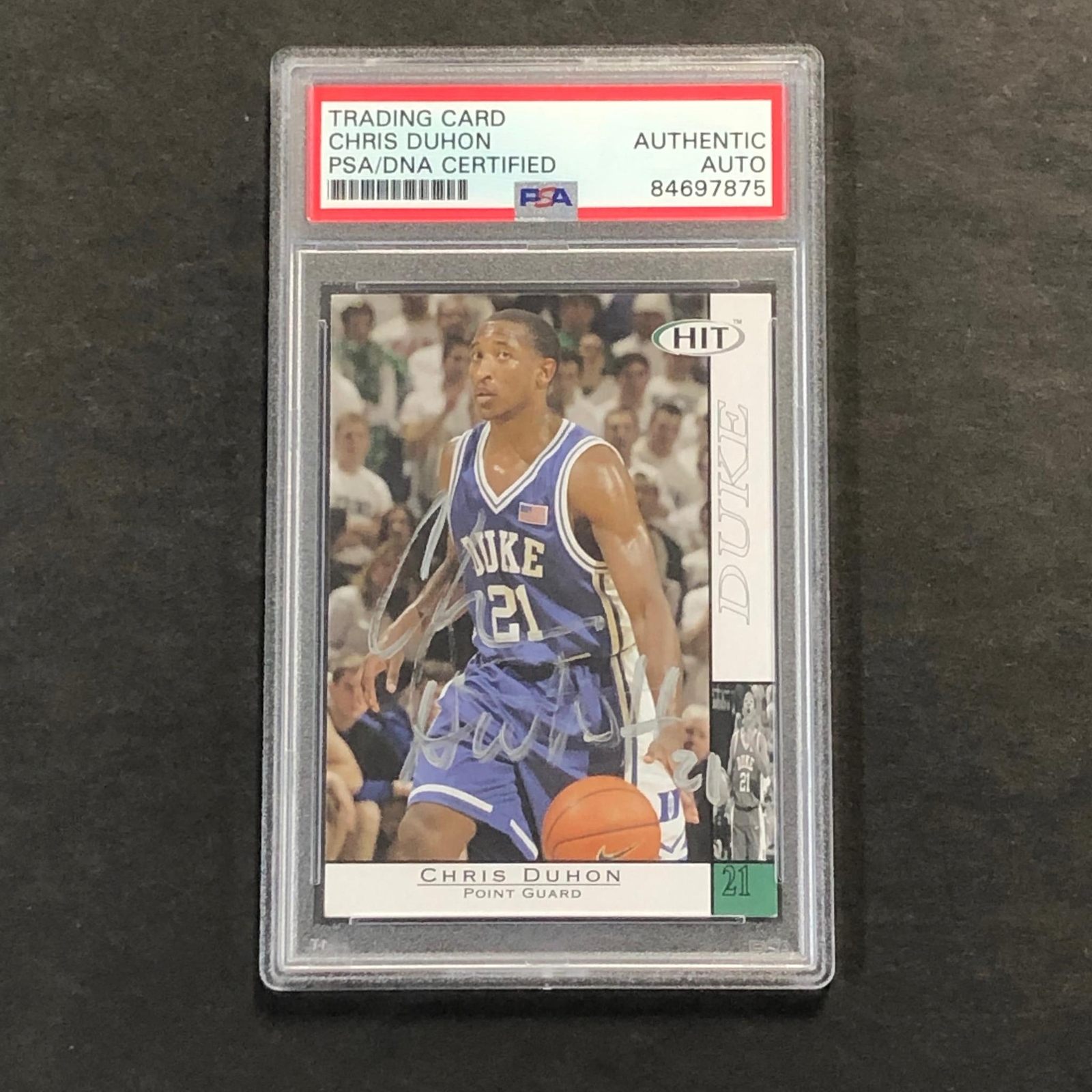 2004 SAGE Hit #21 Chris Duhon Signed Card AUTO PSA Slabbed
