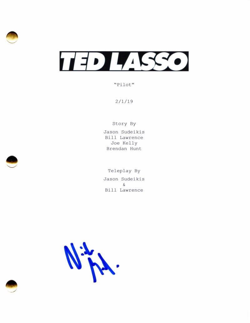 Nick Mohammed Signed Autograph Ted Lasso Pilot Script Wonder Kid Nathan Shelley
