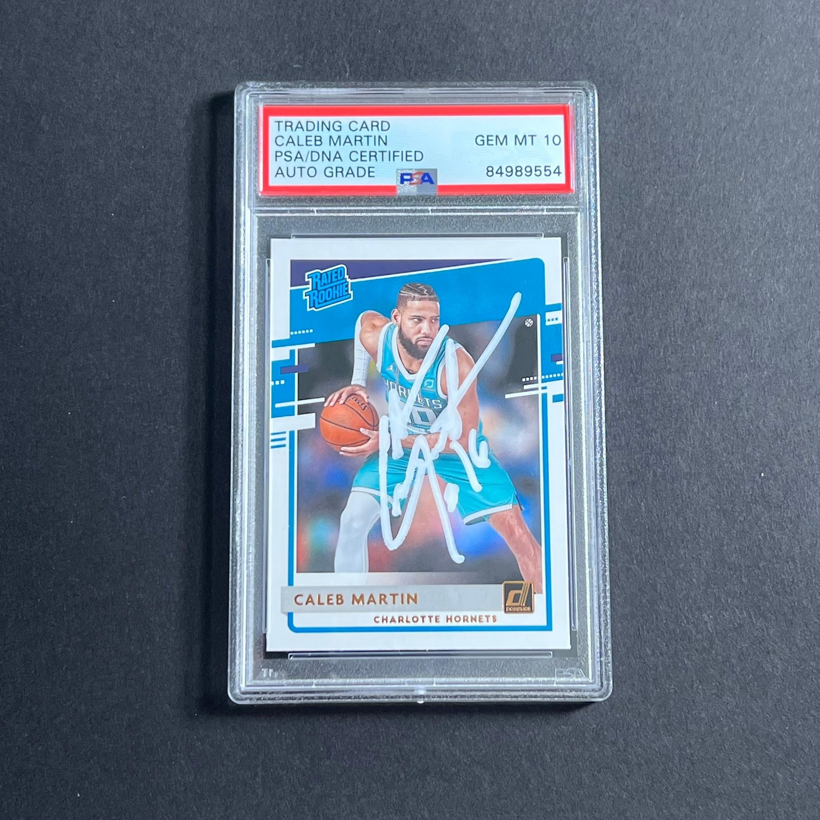 2020-21 Donruss Rated Rookie #212 Caleb Martin Signed AUTO Grade 10 PSA Slabbed
