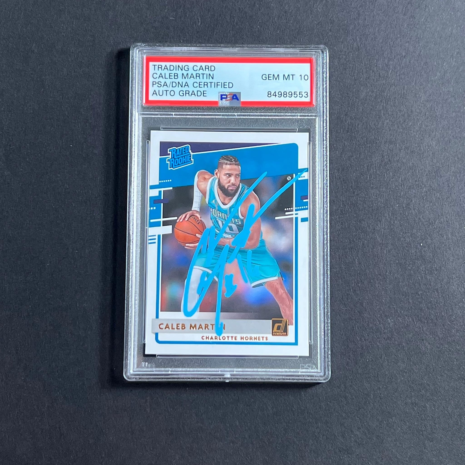 2020-21 Donruss Rated Rookie #212 Caleb Martin Signed AUTO Grade 10 PSA Slabbed

