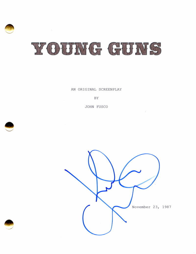 Kiefer Sutherland Signed Autograph Young Guns Full Movie Script - Jack Bauer 24
