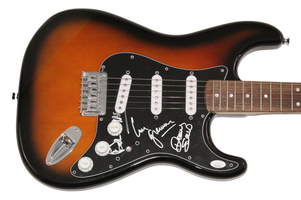 Foreigner Band Signed Autograph Fender Electric Guitar - Lou Gramm +2 w/ JSA COA
