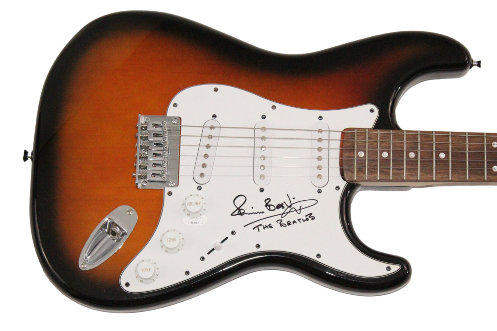 Pete Best The Beatles Signed Autograph Fender Electric Guitar w/ JSA COA
