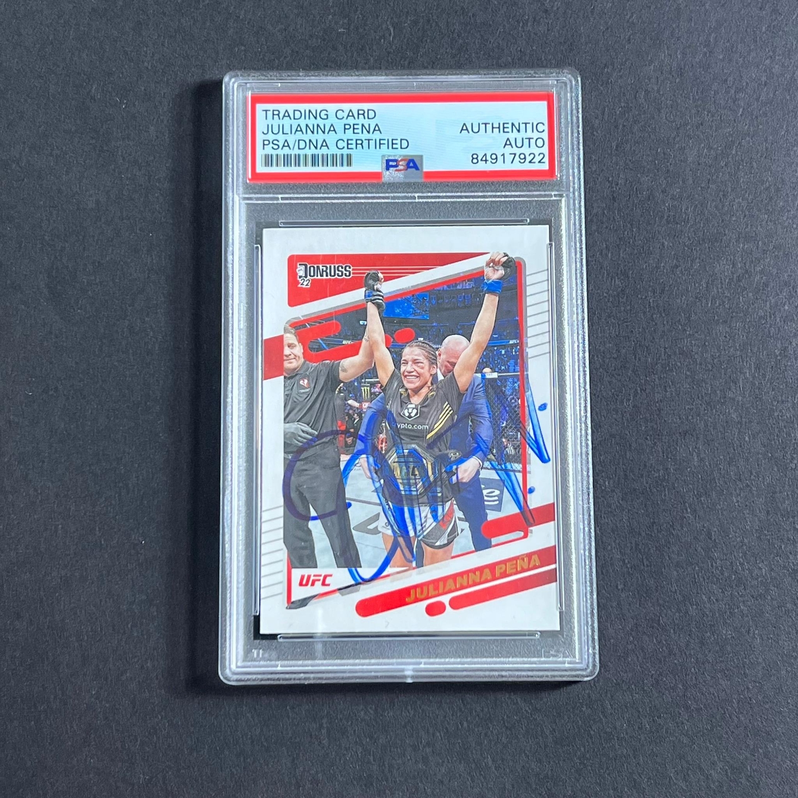 2022 Panini Donruss #52 Julianna Pena Signed Card AUTO PSA Slabbed UFC
