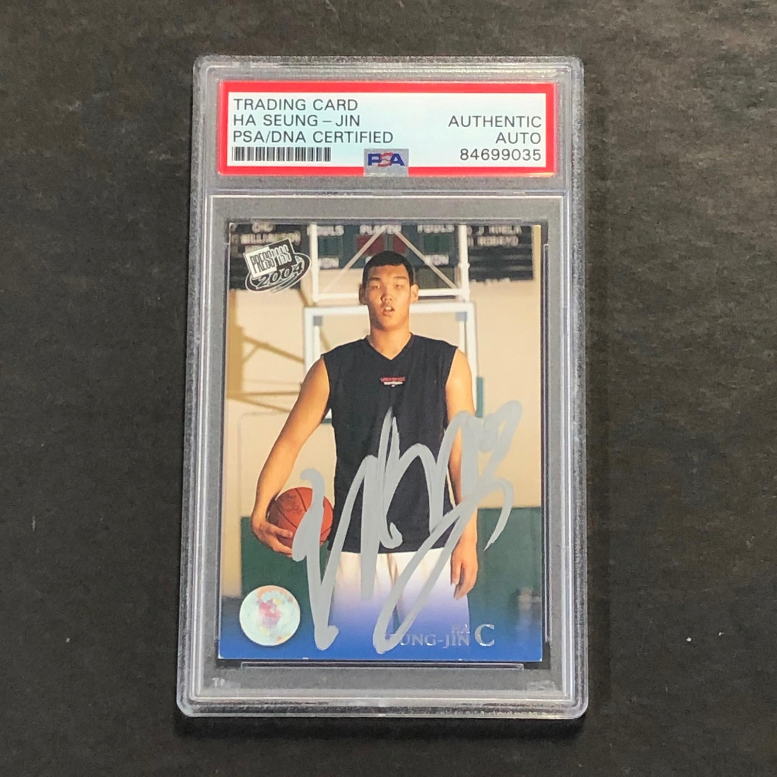 2004 Press Pass #25 Ha Seung-Jin Signed Card AUTO PSA Slabbed Yonsei University
