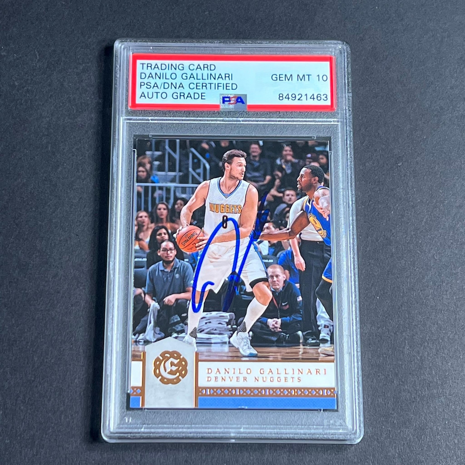 2016-17 Panini Excalibur #48 Danilo Gallinari Signed AUTO 10 PSA Slabbed Nuggets
