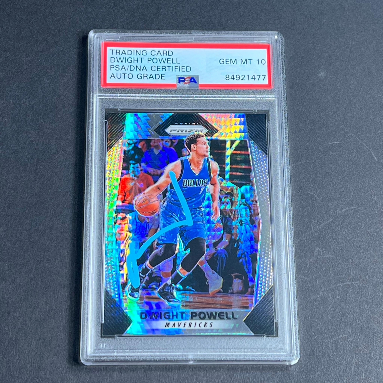 2017- 2018 Panini Prizim #92 Dwight Powell Card AUTO grade 10 PSA Slabbed Maveri
