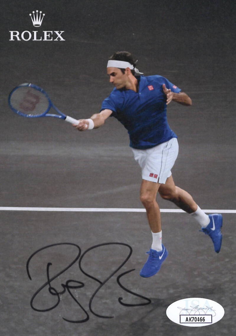 Roger Federer Signed Autograph 4x6 Photo Card Wimbledon Tennis Champion JSA COA
