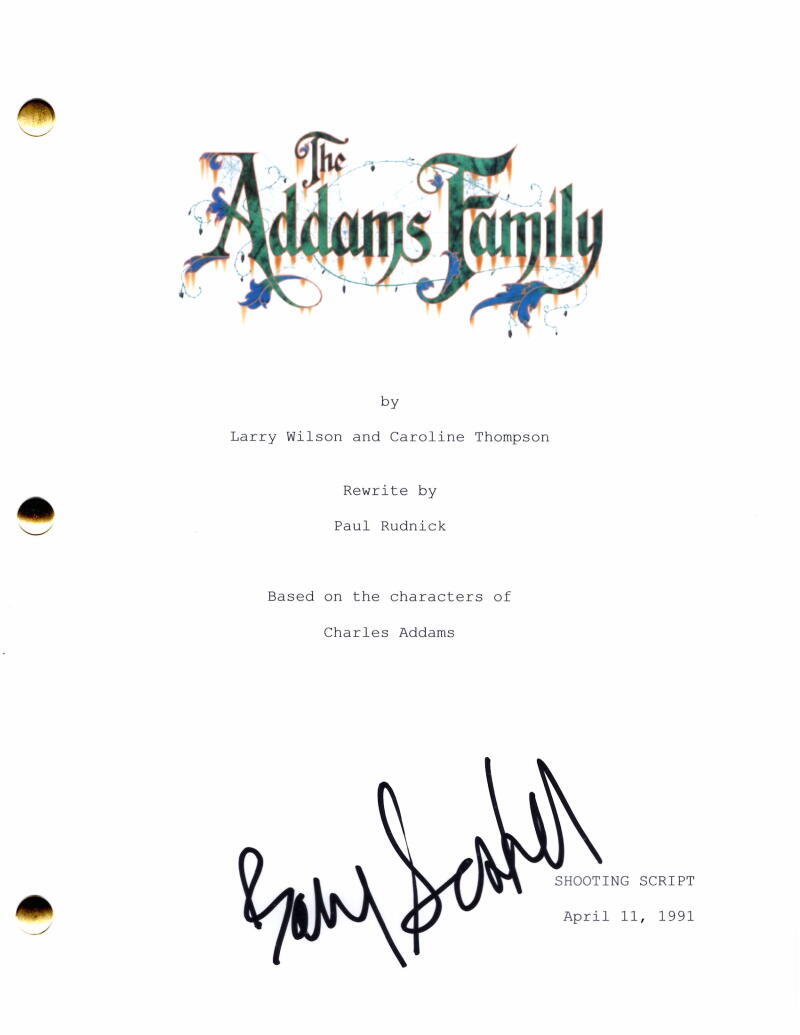 Bobby Sonnenfeld Signed Autograph The Addams Family Full Movie Script Wednesday
