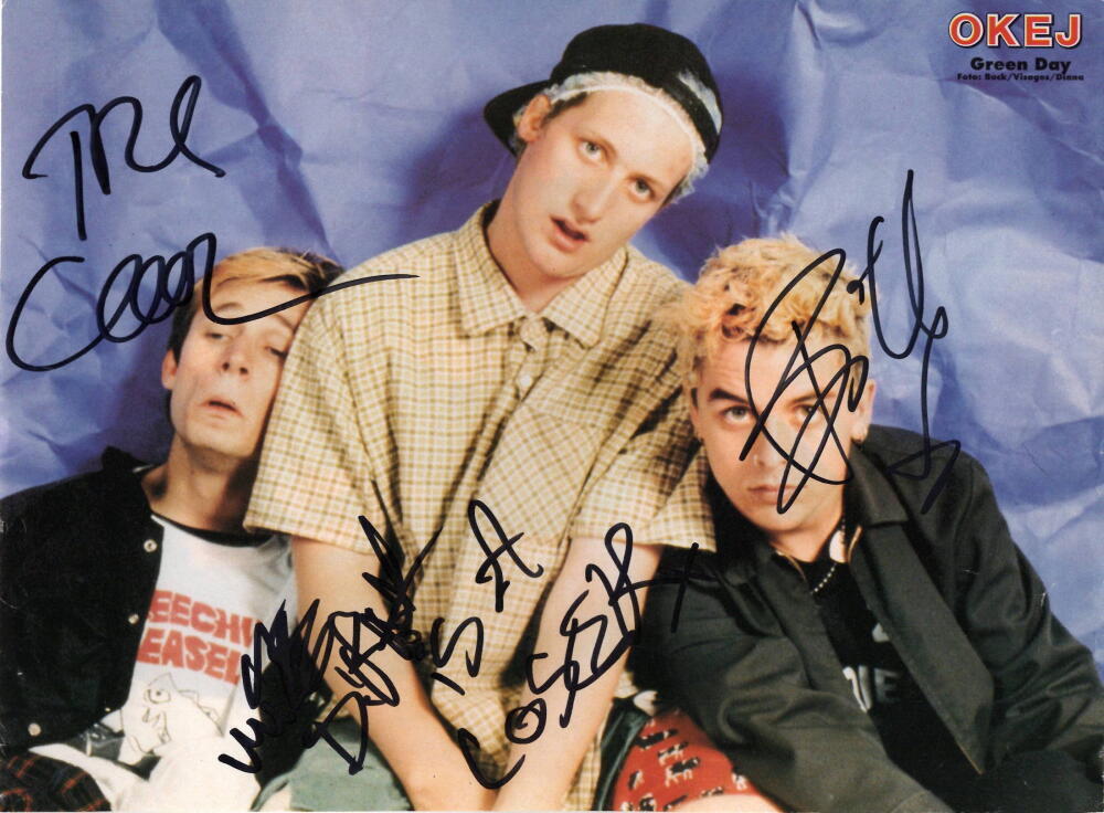Green Day Band Signed Autograph 8x11 Magazine Photo Billie Joe Armstrong JSA COA
