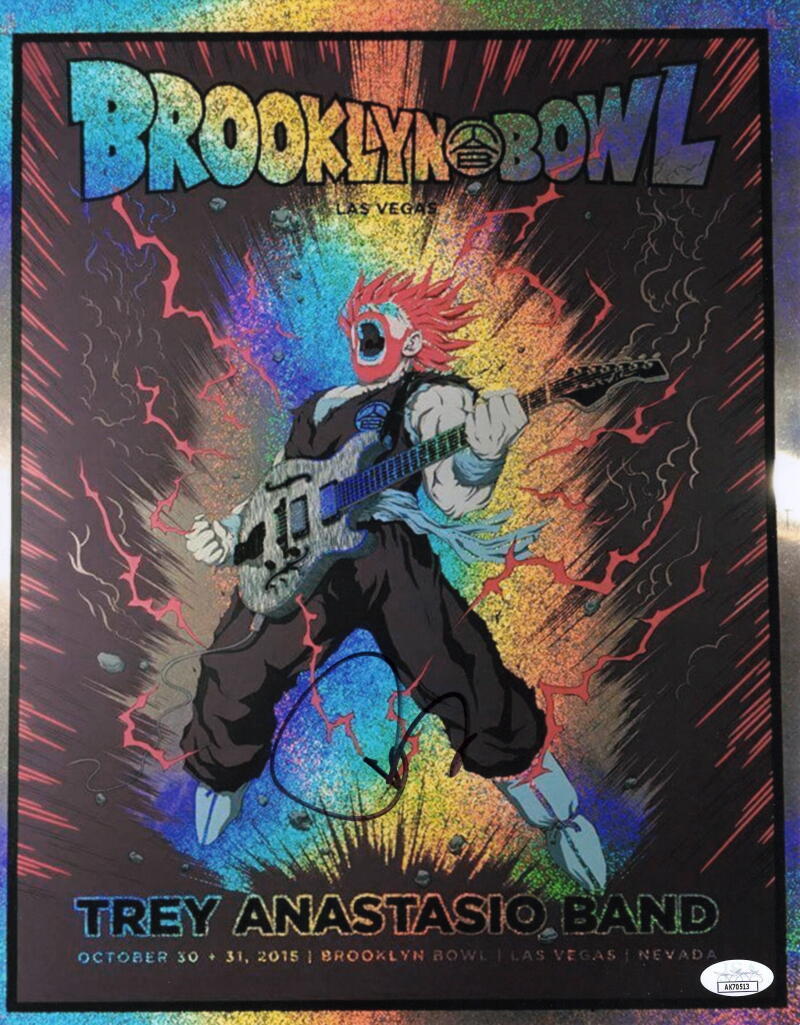 Trey Anastasio Phish Signed Autograph 11x14 Brooklyn Bowl Poster Photo JSA COA
