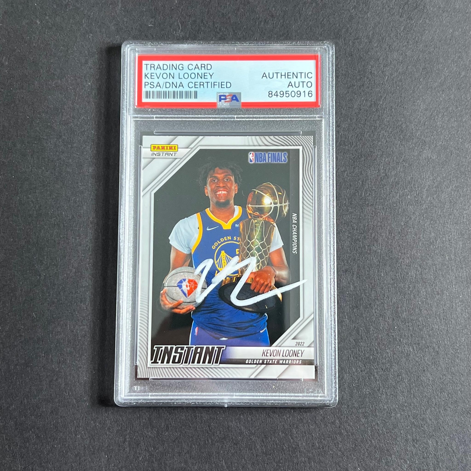 2021 Panini Instant #10 Kevon Looney Signed Card PSA Slabbed Warriors
