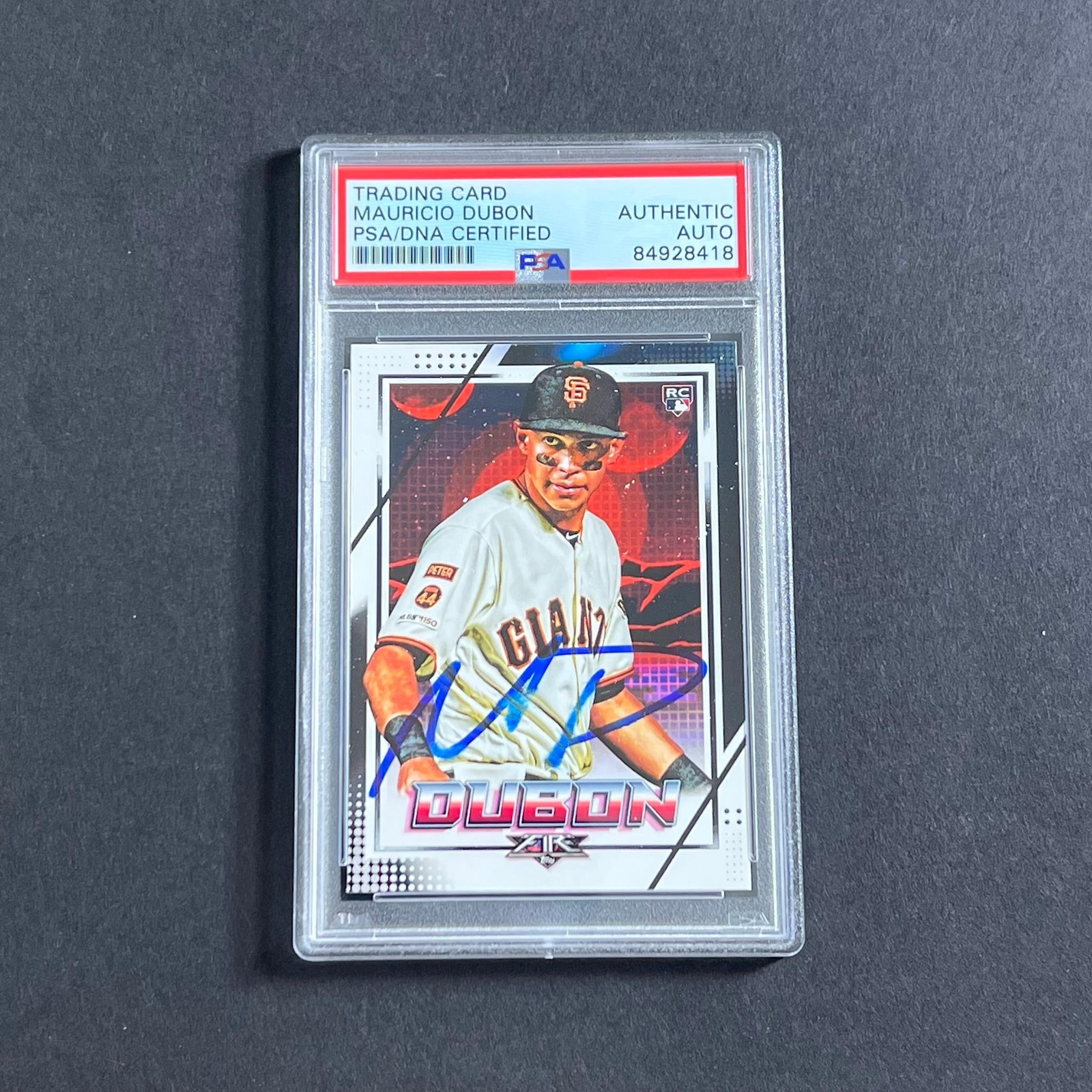 2020 Topps Fire RC #114 Mauricio Dubon Signed Card PSA Slabbed Giants
