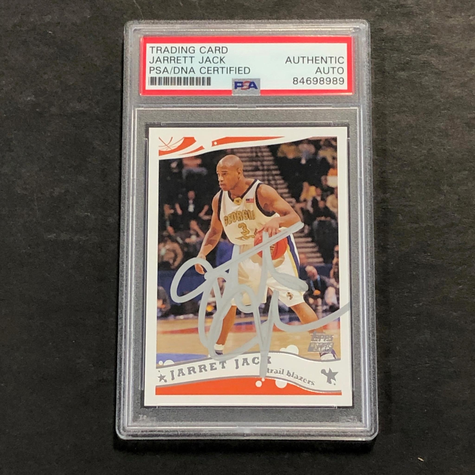 2005 Topps #242 Jarrett Jack Signed Card AUTO PSA Slabbed RC Trail Blazers
